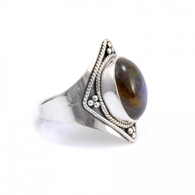 Bague argent et pierre Chakra - BIJOUX ARGENT - Boutique Nirvana
