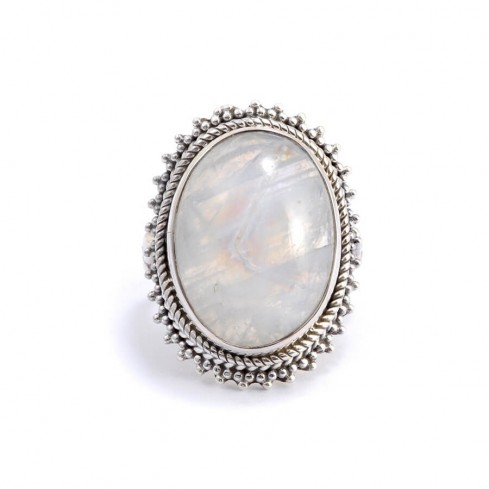 Bague argent avec grosse pierre Satya - BIJOUX ARGENT - Boutique Nirvana 2