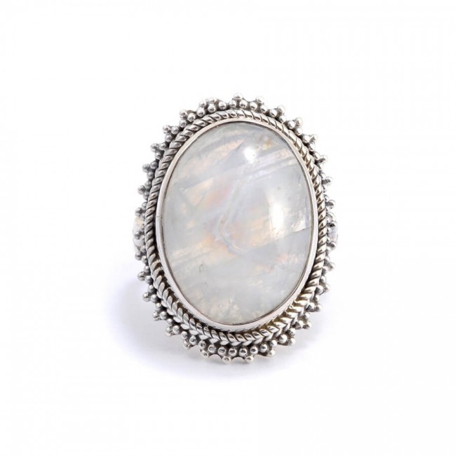 Bague argent avec grosse pierre Satya - BIJOUX ARGENT - Boutique Nirvana