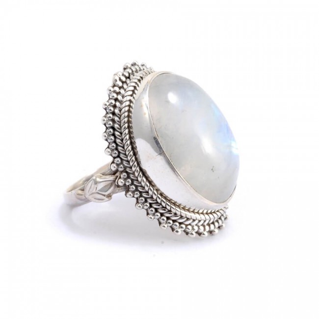 Bague argent avec grosse pierre Satya - BIJOUX ARGENT - Boutique Nirvana