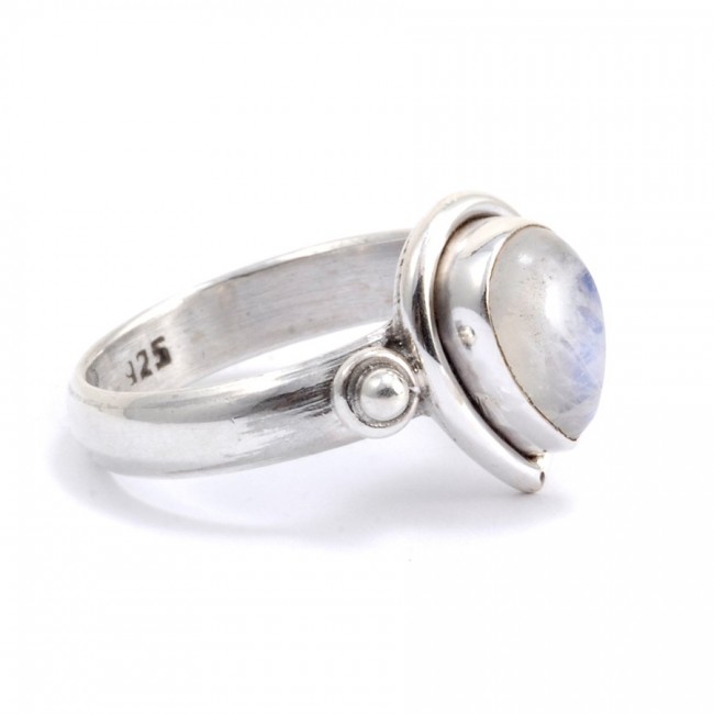 Bague argent pierre en forme de goutte Orissa - BIJOUX ARGENT - Boutique Nirvana