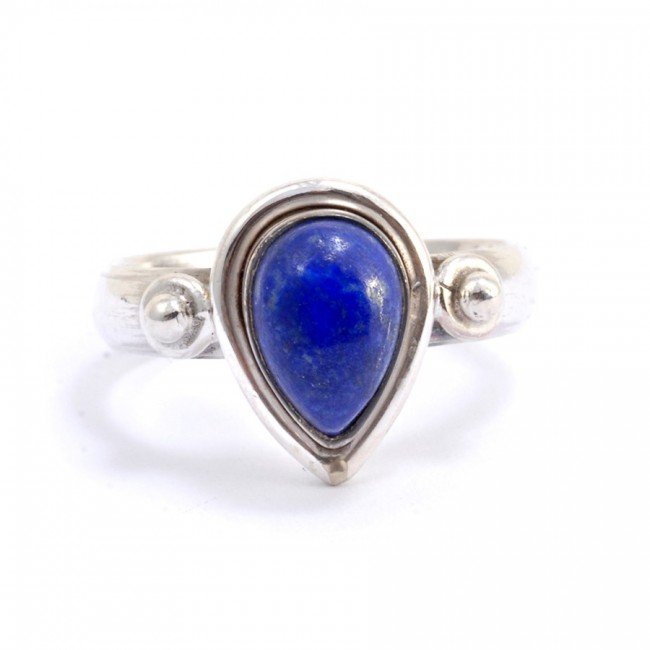 Bague argent pierre en forme de goutte Orissa - BIJOUX ARGENT - Boutique Nirvana