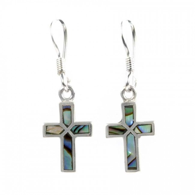 Boucles argent petites croix - BIJOUX ARGENT - Boutique Nirvana