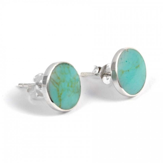 Puces d'oreilles argent et pierre - Silver Jewellery - Boutique Nirvana