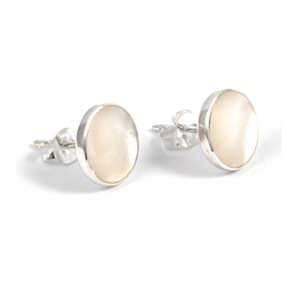 Puces d'oreilles argent et pierre - Silver Jewellery - Boutique Nirvana