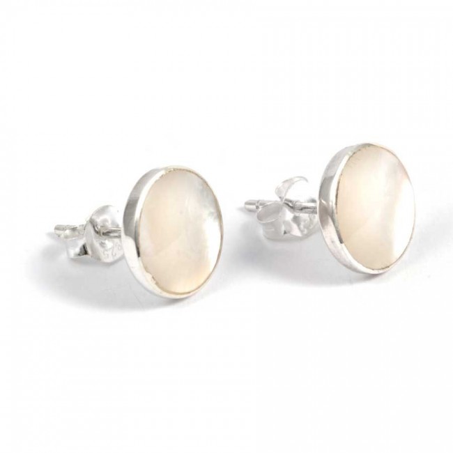 Puces d'oreilles argent et pierre - Silver Jewellery - Boutique Nirvana