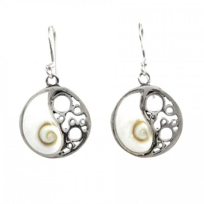 Boucles argent Ste Lucie Yin yang - Silver Jewellery - Boutique Nirvana
