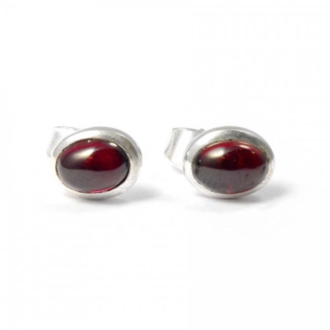 Puces d'oreilles argent et pierre - Silver Jewellery - Boutique Nirvana