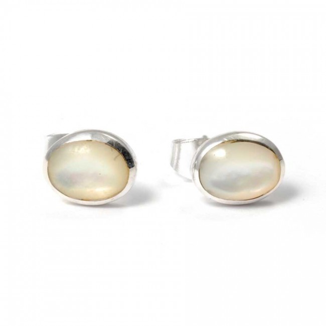 Puces d'oreilles argent et pierre - Silver Jewellery - Boutique Nirvana