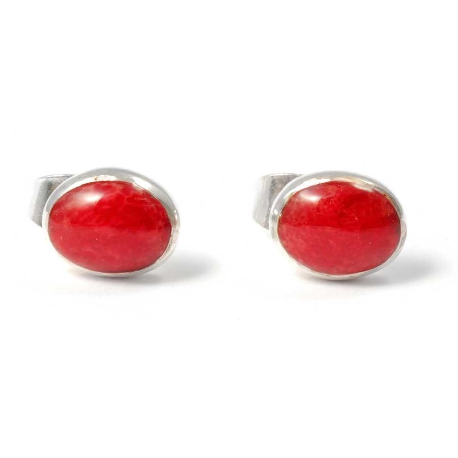 Puces d'oreilles argent et pierre - BIJOUX ARGENT - Boutique Nirvana