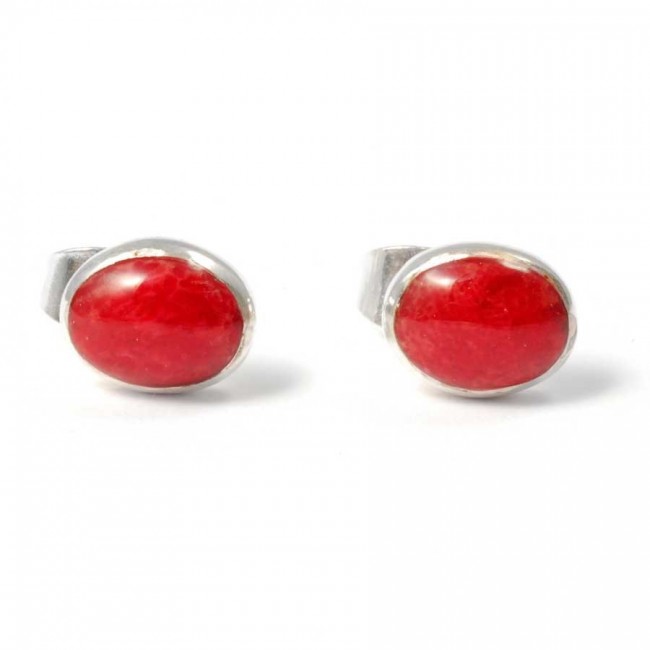 Puces d'oreilles argent et pierre - BIJOUX ARGENT - Boutique Nirvana