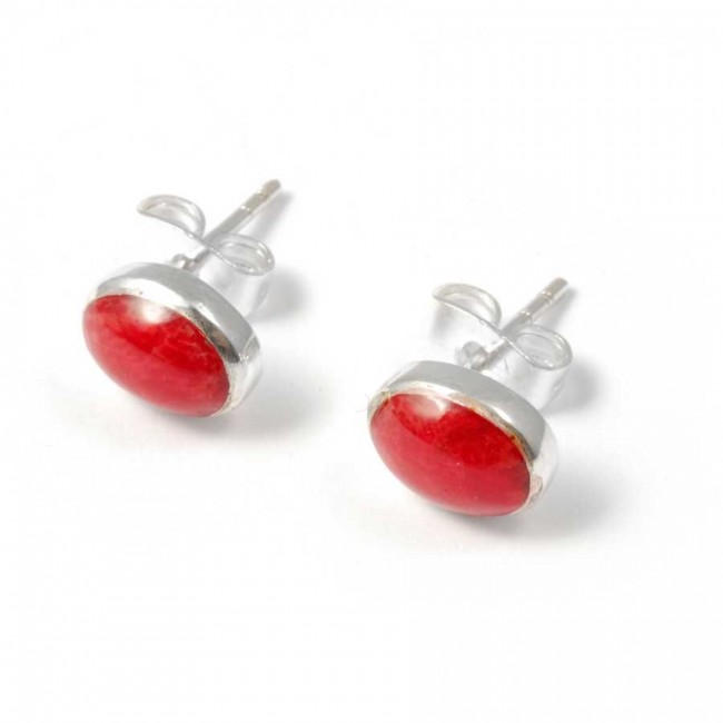 Puces d'oreilles argent et pierre - BIJOUX ARGENT - Boutique Nirvana