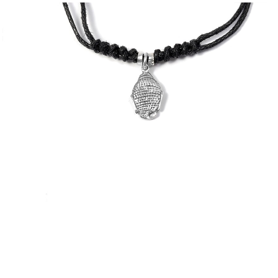 Ras de cou cordon avec charm argent - BIJOUX ARGENT - Boutique Nirvana