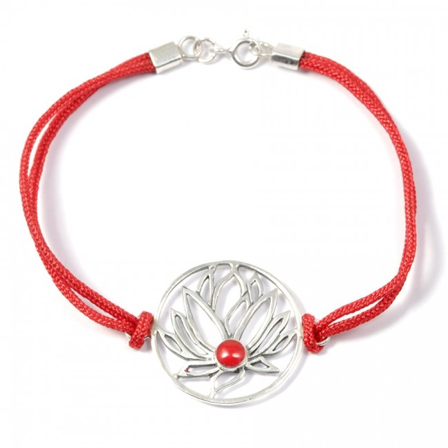 Bracelet cordon fleur de lotus - Home - Boutique Nirvana