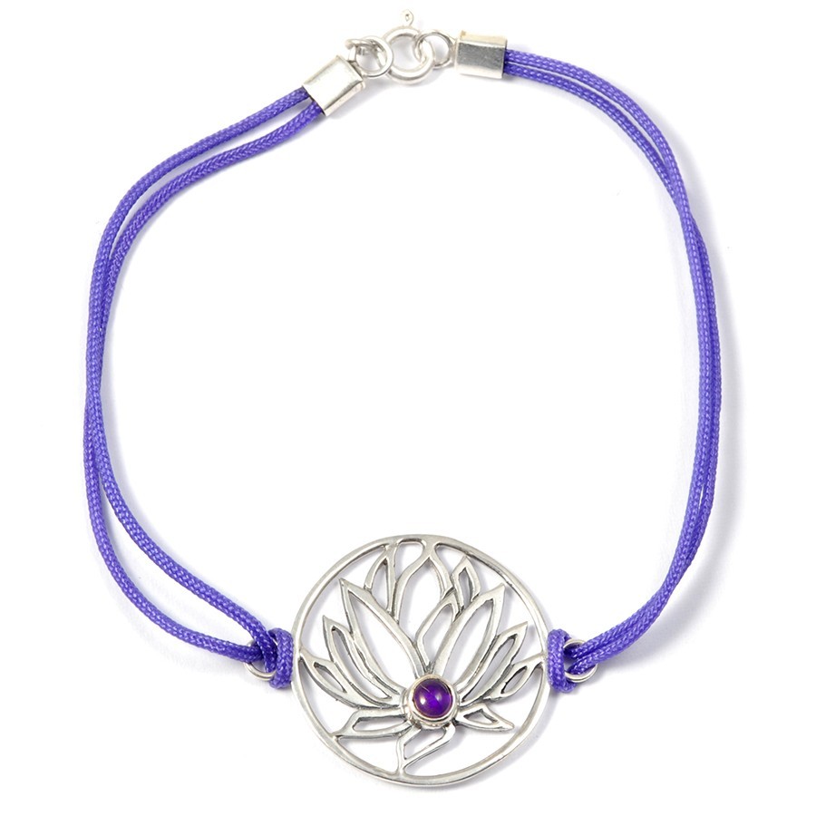 Bracelet cordon fleur de lotus - Home - Boutique Nirvana