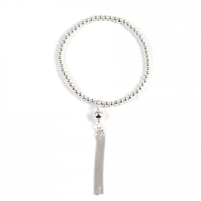 Bracelet argent pompon - 0 - Boutique Nirvana