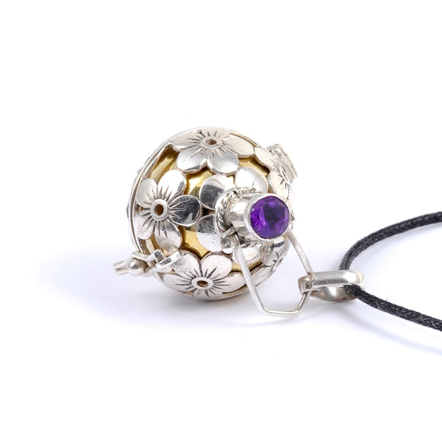 Boule porte-bonheur argent Tiaré - BIJOUX ARGENT - Boutique Nirvana