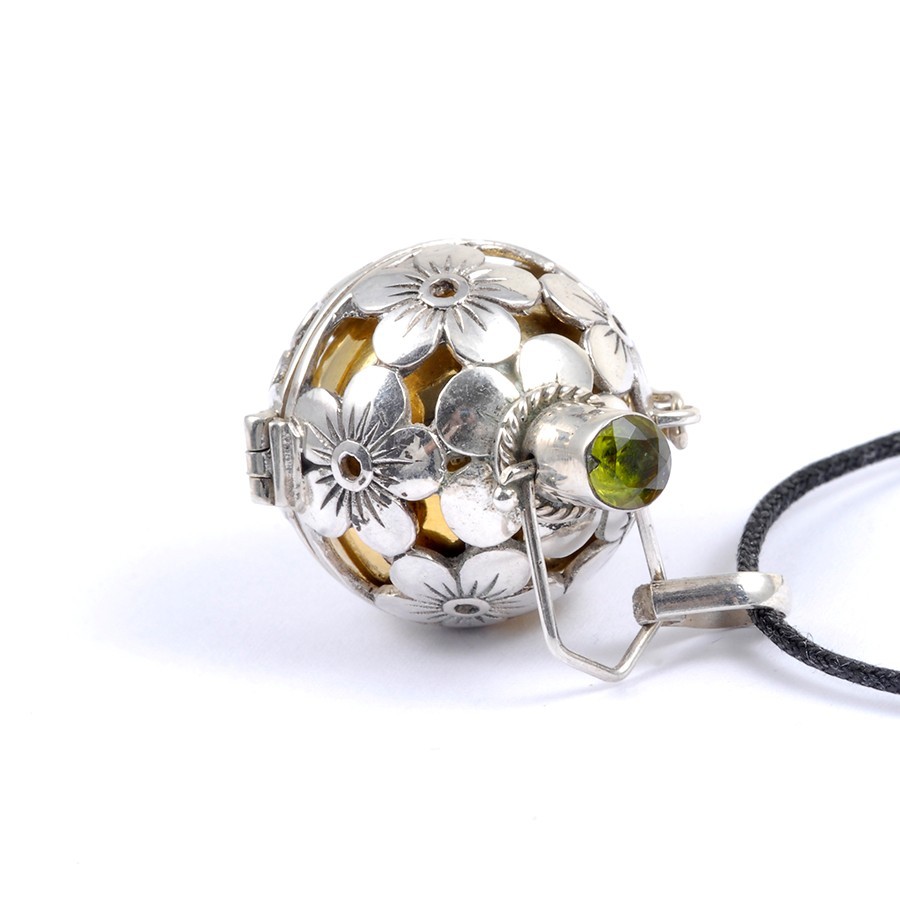 Boule porte-bonheur argent Tiaré - BIJOUX ARGENT - Boutique Nirvana