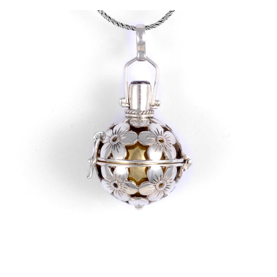 Boule porte-bonheur argent Tiaré - BIJOUX ARGENT - Boutique Nirvana