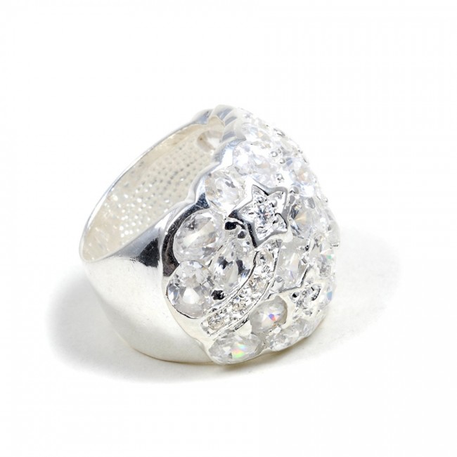 Bague argent et zirconium Star - PROMOTIONS - Boutique Nirvana