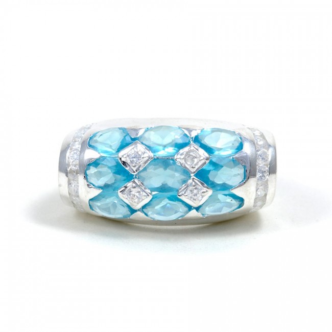 Bague argent et zirconium Raimbow - BAGUES ARGENT - Boutique Nirvana