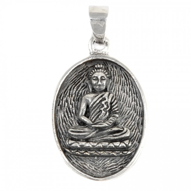 Médaillon Bouddha en argent - BIJOUX ARGENT - Boutique Nirvana