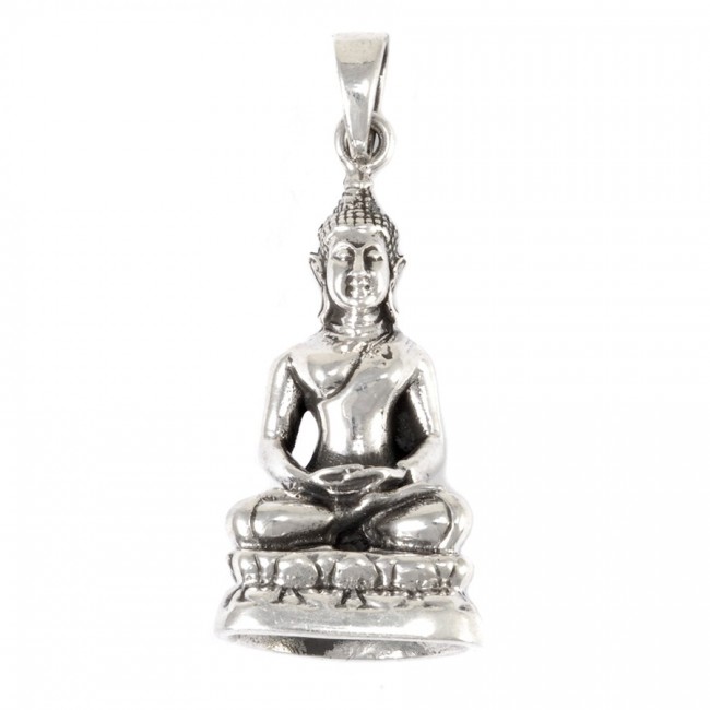 Grand pendentif Bouddha en argent - Silver Jewellery - Boutique Nirvana