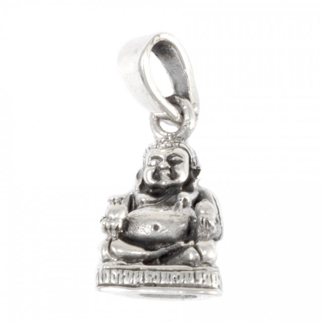 Petit pendentif bouddha rieur en argent - BIJOUX ARGENT - Boutique Nirvana